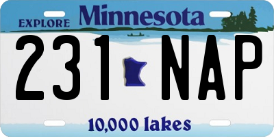 MN license plate 231NAP