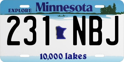 MN license plate 231NBJ