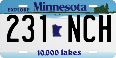 MN license plate 231NCH