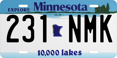 MN license plate 231NMK