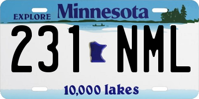 MN license plate 231NML