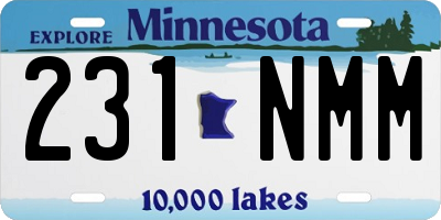 MN license plate 231NMM