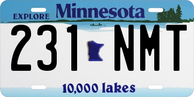 MN license plate 231NMT
