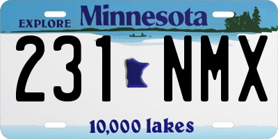 MN license plate 231NMX