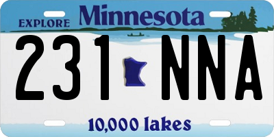 MN license plate 231NNA