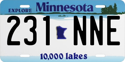 MN license plate 231NNE