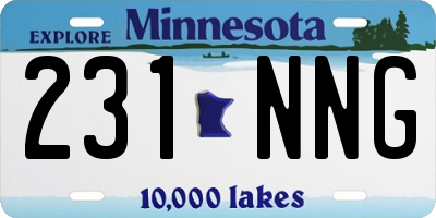 MN license plate 231NNG