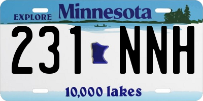 MN license plate 231NNH