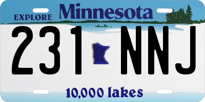 MN license plate 231NNJ