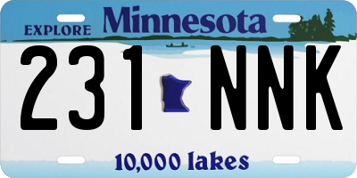 MN license plate 231NNK
