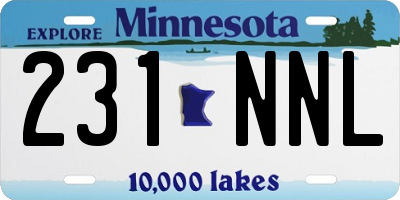 MN license plate 231NNL