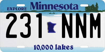 MN license plate 231NNM