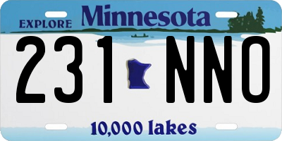 MN license plate 231NNO
