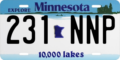 MN license plate 231NNP