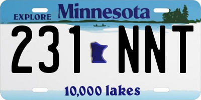 MN license plate 231NNT