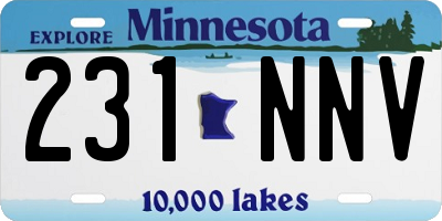 MN license plate 231NNV