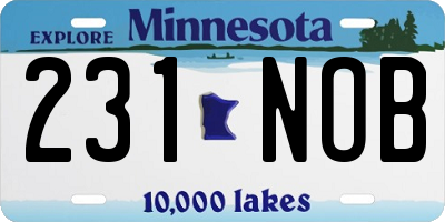 MN license plate 231NOB