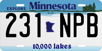 MN license plate 231NPB