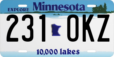 MN license plate 231OKZ