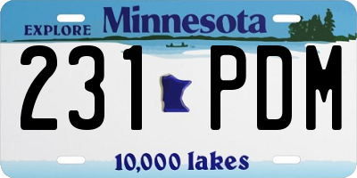 MN license plate 231PDM
