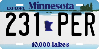 MN license plate 231PER