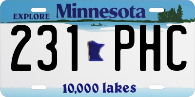 MN license plate 231PHC