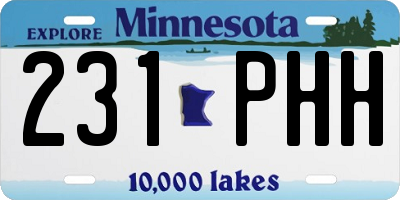 MN license plate 231PHH