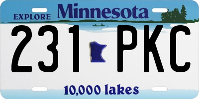 MN license plate 231PKC