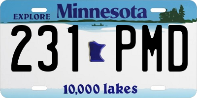 MN license plate 231PMD