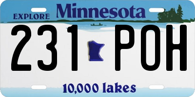 MN license plate 231POH