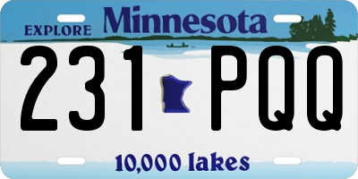 MN license plate 231PQQ