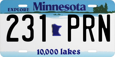 MN license plate 231PRN