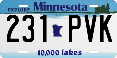MN license plate 231PVK