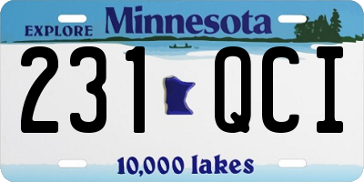 MN license plate 231QCI