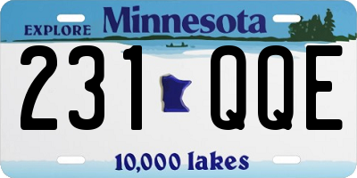 MN license plate 231QQE