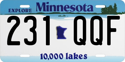 MN license plate 231QQF