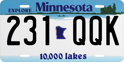 MN license plate 231QQK