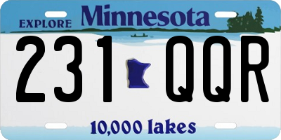 MN license plate 231QQR