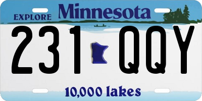 MN license plate 231QQY