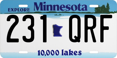 MN license plate 231QRF