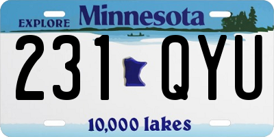 MN license plate 231QYU