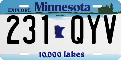 MN license plate 231QYV