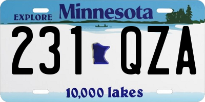 MN license plate 231QZA