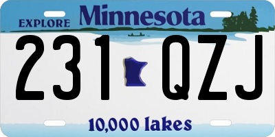 MN license plate 231QZJ