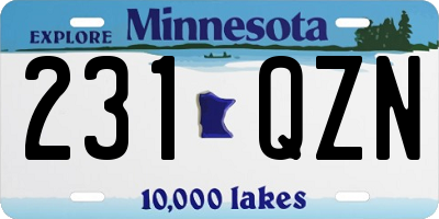 MN license plate 231QZN