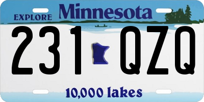 MN license plate 231QZQ