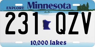 MN license plate 231QZV