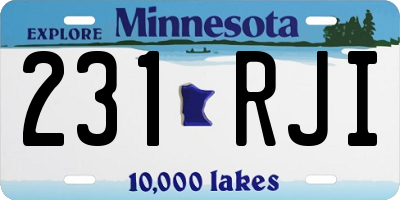 MN license plate 231RJI