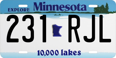 MN license plate 231RJL