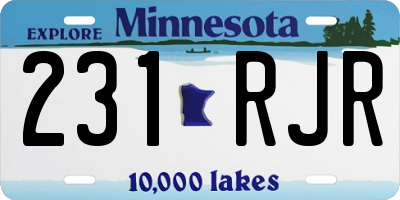 MN license plate 231RJR